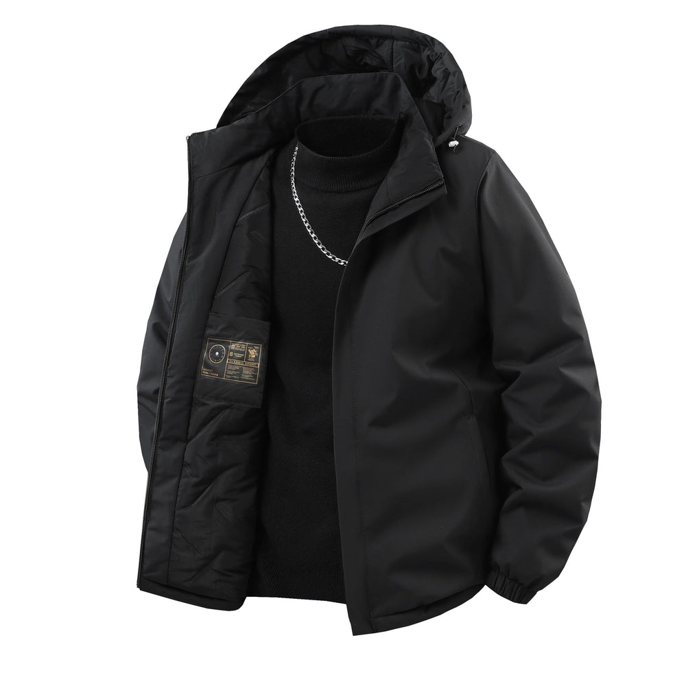 Robuste, wasserabweisende Herren-Outdoorjacke mit Kapuze. Ideal für Winter & Freizeit. Warme Funktionsjacke.