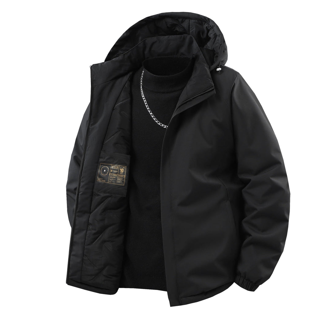 Robuste, wasserabweisende Herren-Outdoorjacke mit Kapuze. Ideal für Winter & Freizeit. Warme Funktionsjacke.