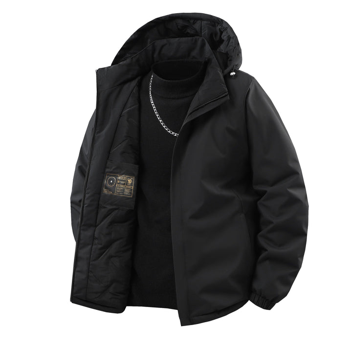 Robuste, wasserabweisende Herren-Outdoorjacke mit Kapuze. Ideal für Winter & Freizeit. Warme Funktionsjacke.