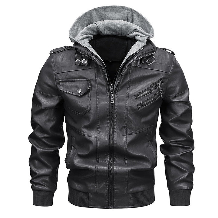 Lässige Outdoor Kapuzenjacke für Herren mit vielen Taschen, sportlich & funktional.