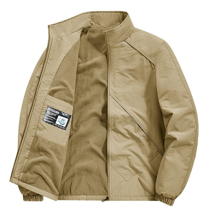 Herren leichte Übergangsjacke in Schwarz, modern und stilvoll, ideal für Frühling & Herbst.