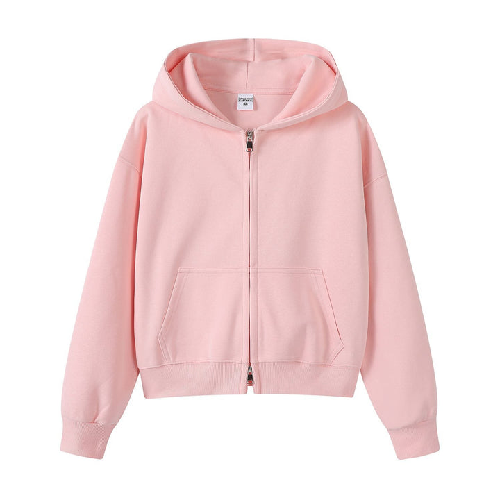 Lässige Kapuzenjacke für Damen, weich und bequem, ideal für entspannte Tage.