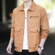 Funktionale Herren Taschenjacke grau, praktische Utilityjacke mit vielen Fächern für Outdoor und Alltag.