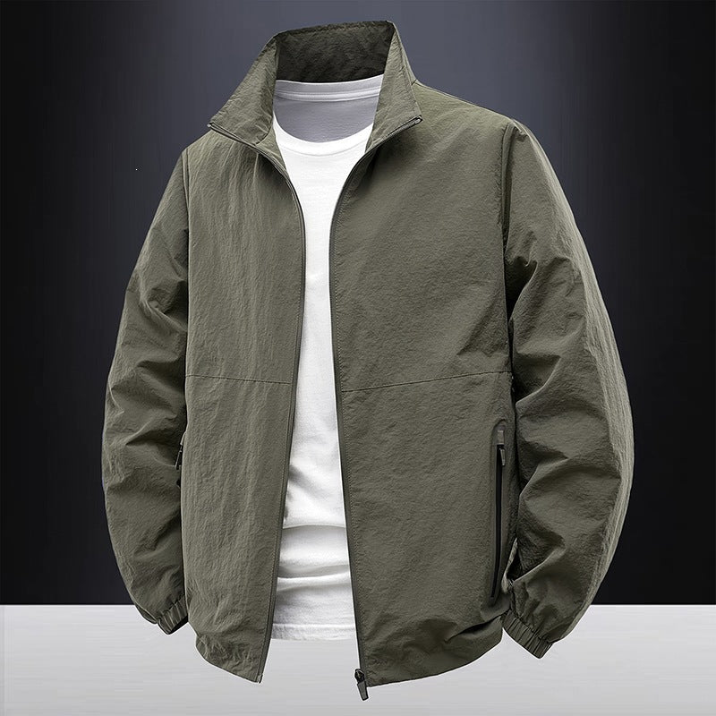Herren Funktions-Windbreaker-Jacke, ideal für Outdoor-Sport & Freizeit, bietet Wetterschutz & modernen Stil.