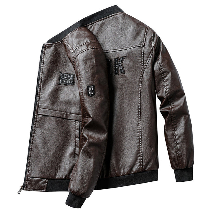 Elegante braune Herren Bomberjacke, perfekt als stilvolle Übergangsjacke.