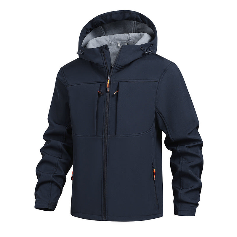Herren Softshelljacke für Outdoor-Abenteuer, atmungsaktiv und wasserabweisend, ideal für Herbst & Winter.