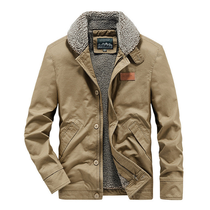Vielseitige Schwarze Herren Winterjacke mit warmem Futter. Ideal als Übergangs- oder Freizeitjacke.