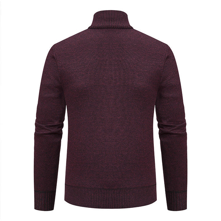 Warme und stilvolle Herren-Strickjacke für kühle Tage im Büro oder Freizeit.
