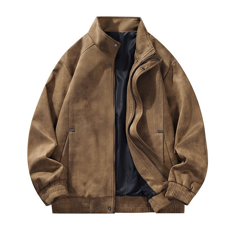 Trendige schwarze Herren Bomberjacke, vielseitig kombinierbar für einen modernen Look, die perfekte Herbstmode.