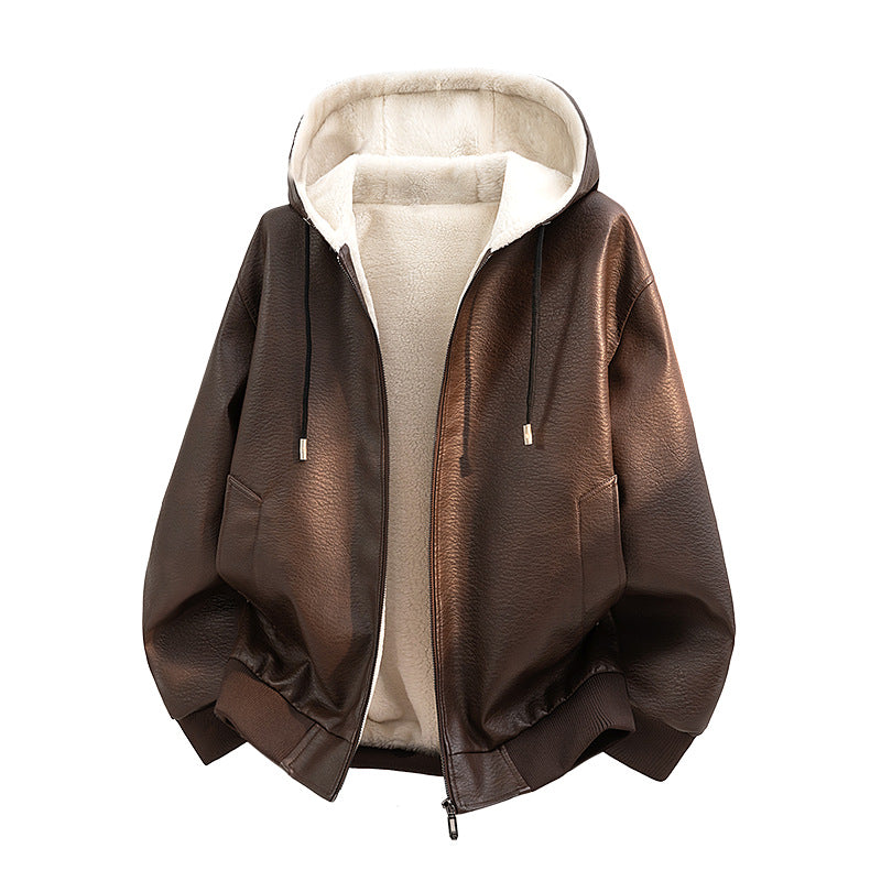 Herren Kapuzenjacke im Freien, warm und bequem. Perfekte Winterjacke für Männer, stilvoll und funktional.