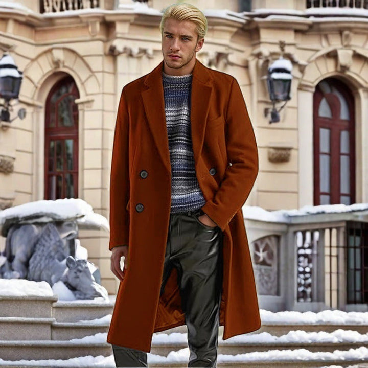 Vielseitiger Herren-Doppelreiher, ideal als Business- oder Freizeitmantel. Modischer Wintermantel Herrengarderobe.
