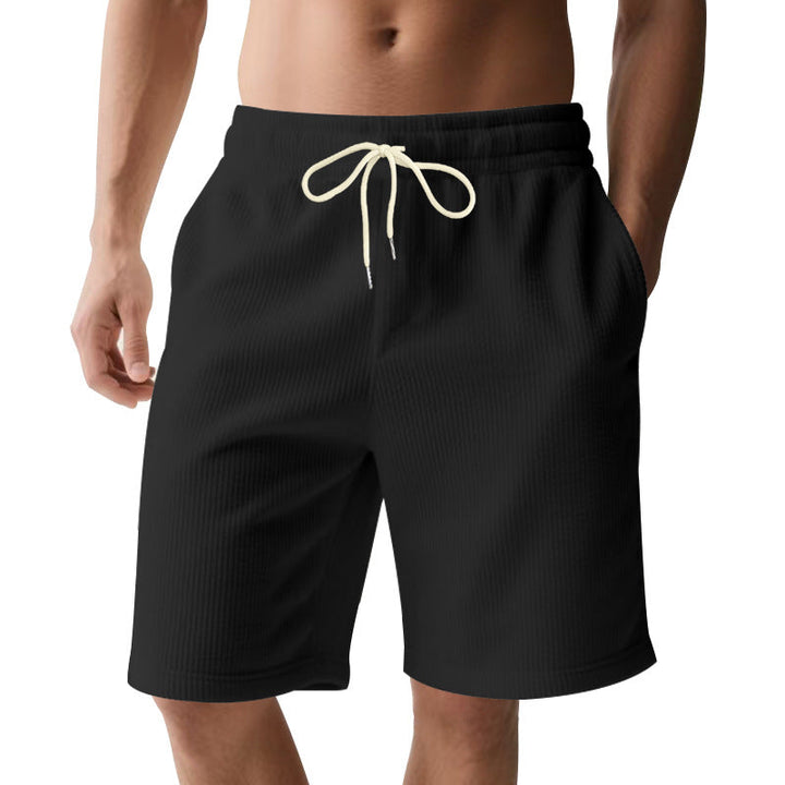 Detailansicht: Elastischer Kordelzugbund der Herren Freizeithose.