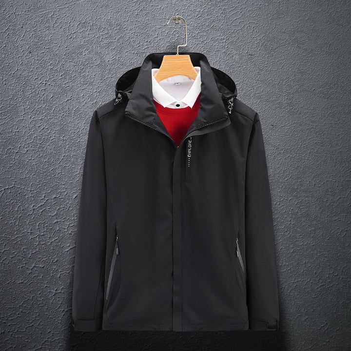 Hochwertige Herren Funktions- & Reisejacke. Winddicht, wasserabweisend & atmungsaktiv für Outdoor.