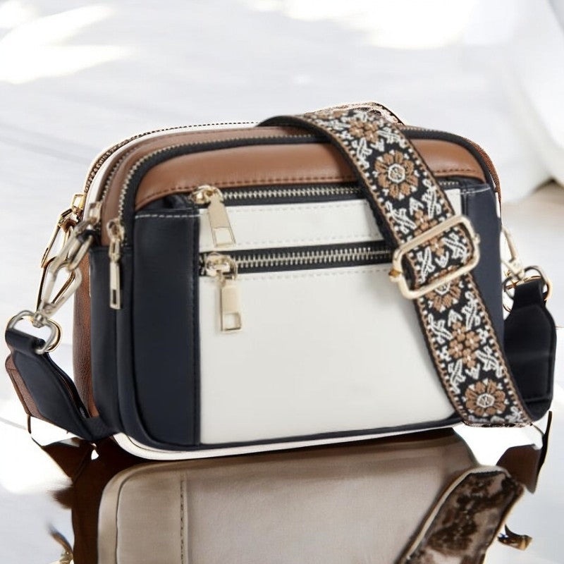 Stilvolle Damen-Lederschultertasche in klassischem Design. Elegante Handtasche als vielseitiges Modeaccessoire.