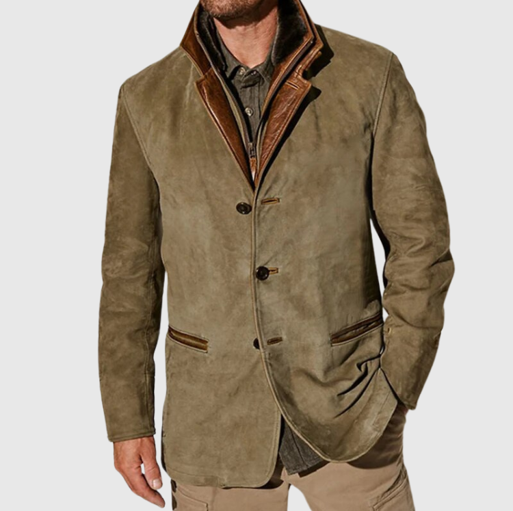 Vielseitige Herren Retro Jacke, zeitloses Design für einen lässigen Look.