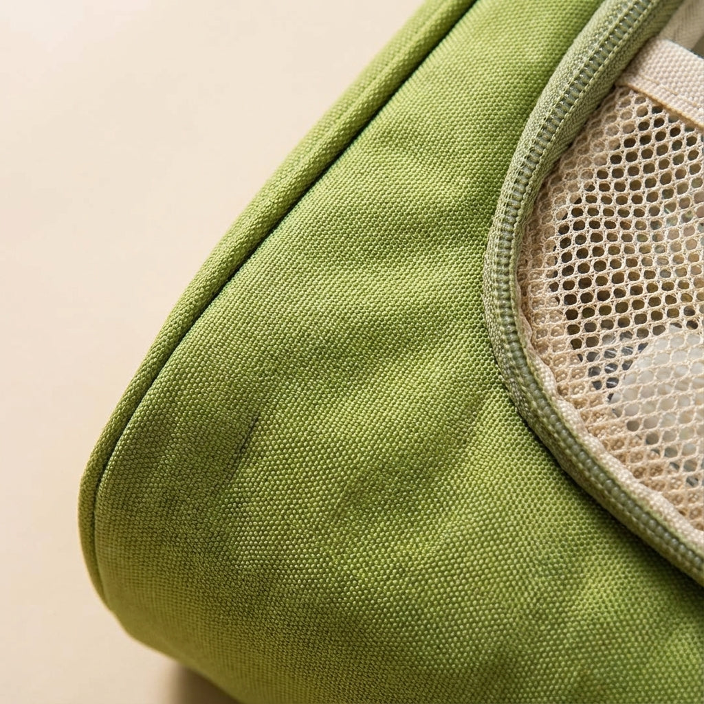 Kompakte faltbare Reise-Kulturtasche, platzsparend für Handgepäck, perfekte Aufbewahrung für Hygieneartikel.