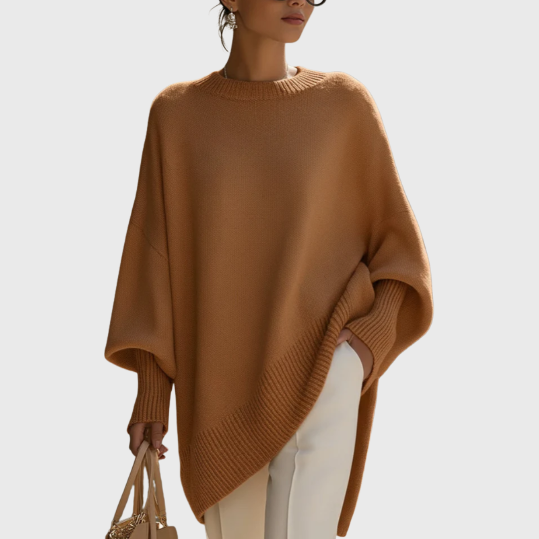 Moderner Damen Oversize Pullover für Herbst- & Wintermode. Lockerer Schnitt, bequem und absolut im Trend.