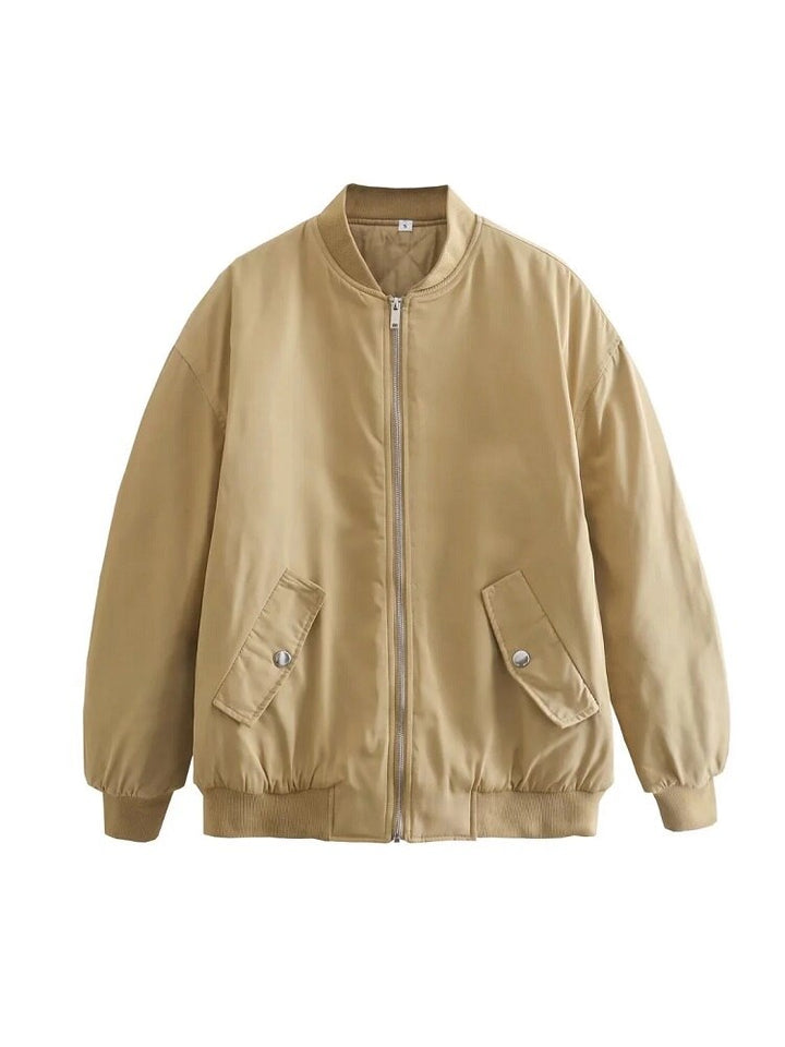 Warme, locker geschnittene Damen Freizeitjacke, gepolstert für kalte Tage & Outdoor.