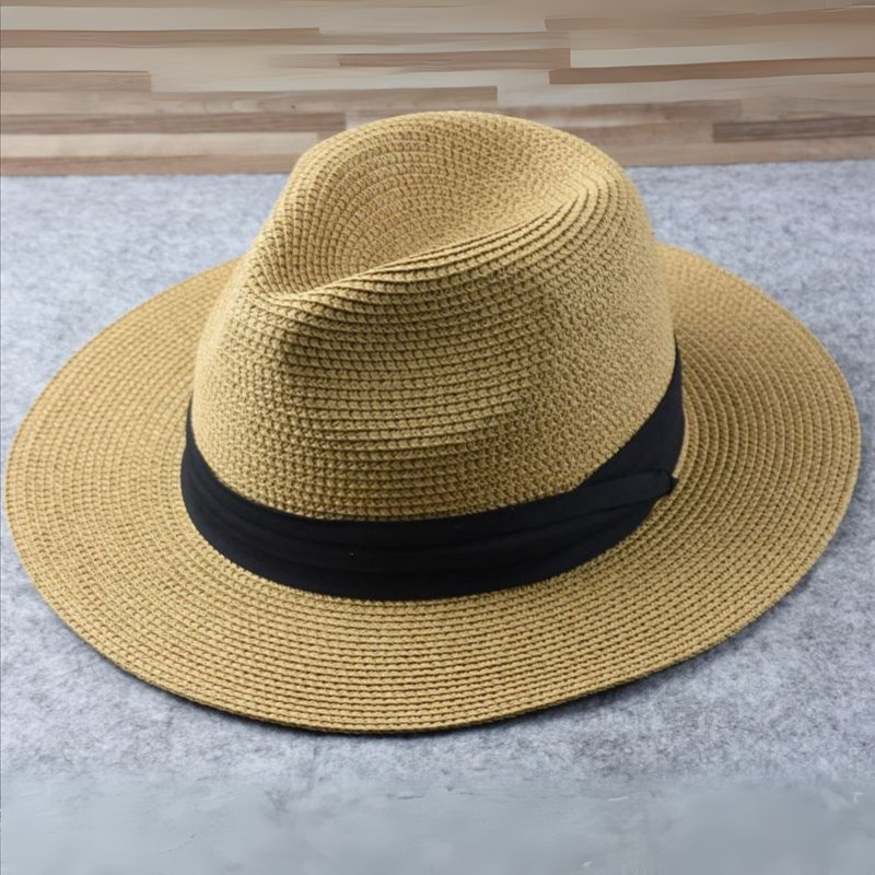 Klassischer Panama Fedora Hut Noah für Damen & Herren aus Stroh, ideal für Sommer und Strand.