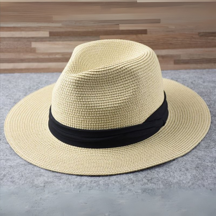 Modischer Panama Fedora Hut Noah aus leichtem Stroh, ein klassischer Sommerhut für Damen und Herren.