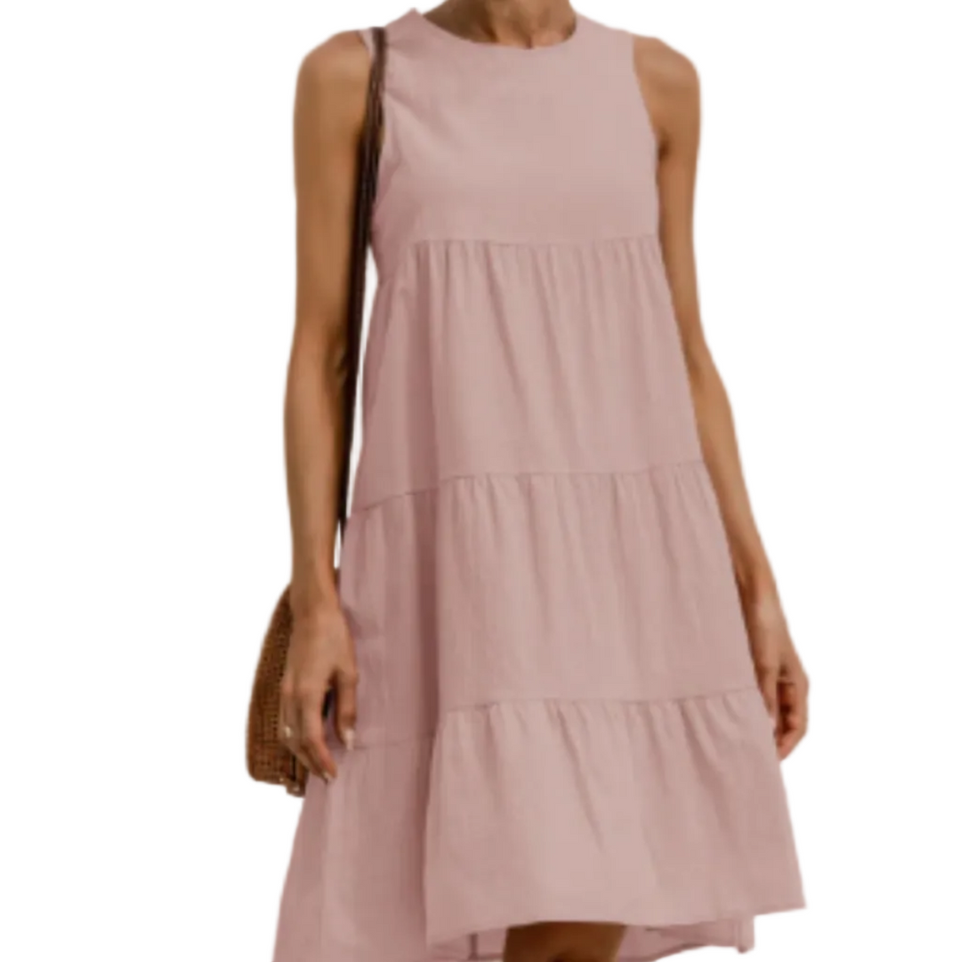 Elegantes Damen Business Midikleid mit Kurzarm für Büro & Meetings. Komfortabler, lässiger Stil für den professionellen Look.