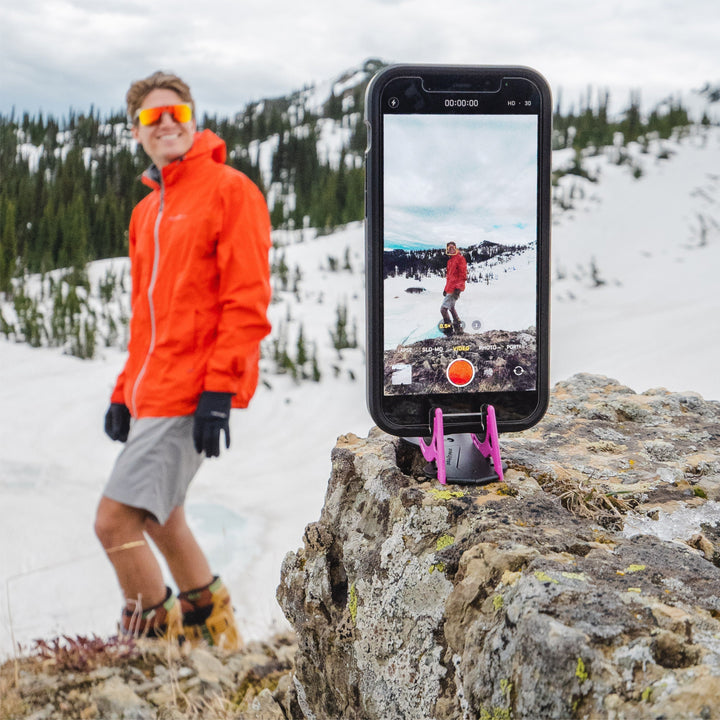 Universelles Smartphone Stativ, kompaktes Telefonstativ, Reise Handyhalter für perfekte Mobilfotografie.