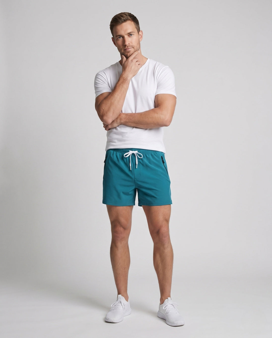 Herren Badeshorts, wasserabweisend, mit praktischen Reißverschlusstaschen für Strand & Sport.