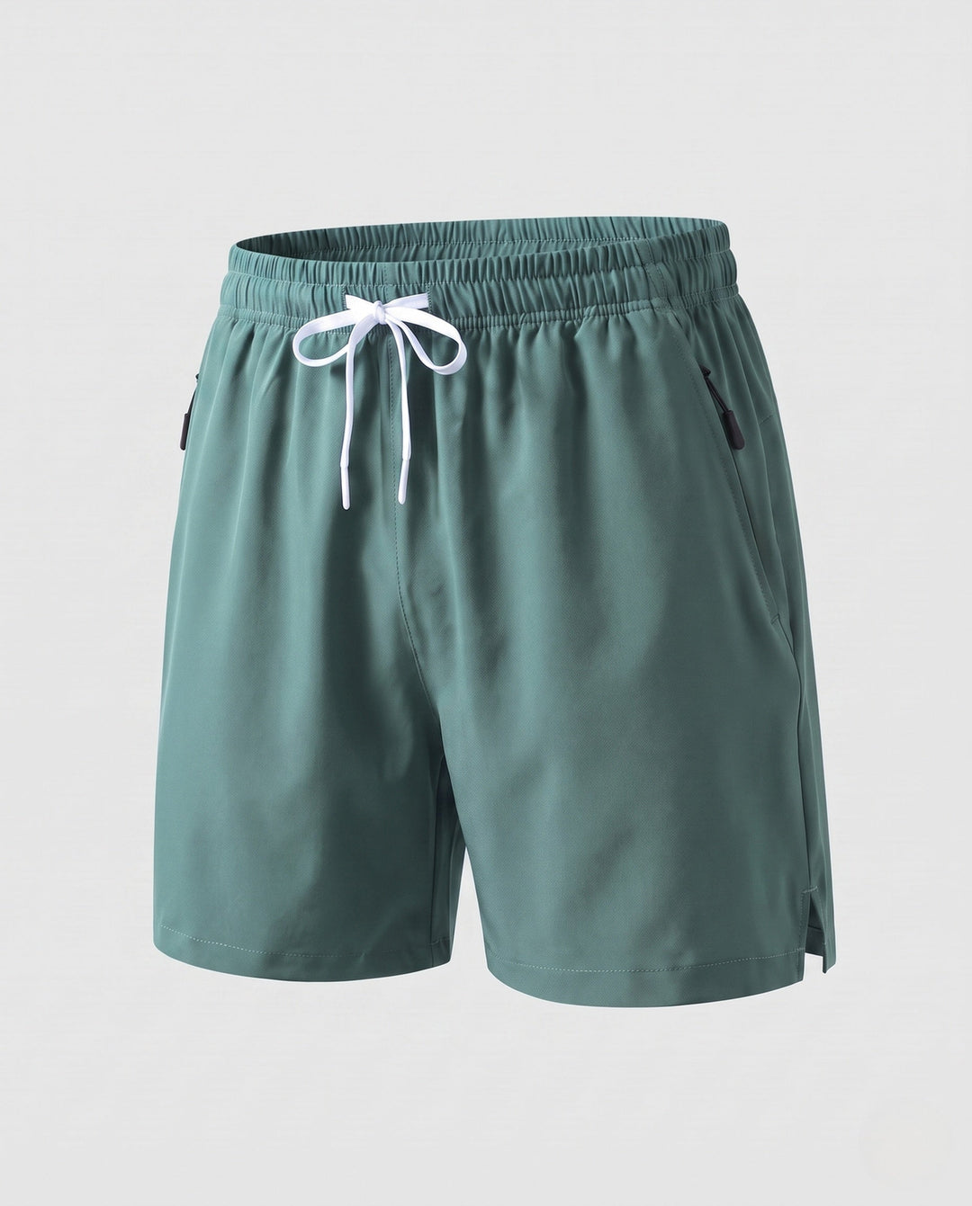 Detailansicht: Elastischer Bund der Herren Badeshorts, wasserabweisend und mit Kordelzug.