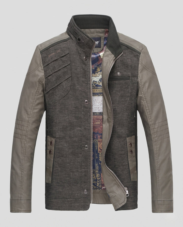 Vielseitige Herren Blousonjacke für den Alltag; stylische Frühlingsjacke mit Stehkragen und urbanem Flair.