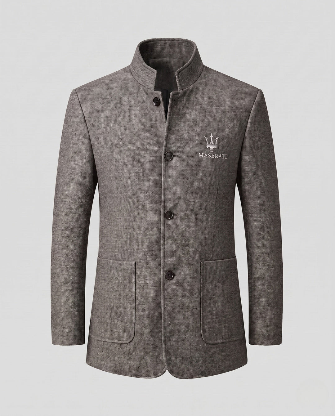 Moderner Herren Stil: Langer Mantel mit Stehkragen und schmaler Passform. Ideal für urbane Looks.