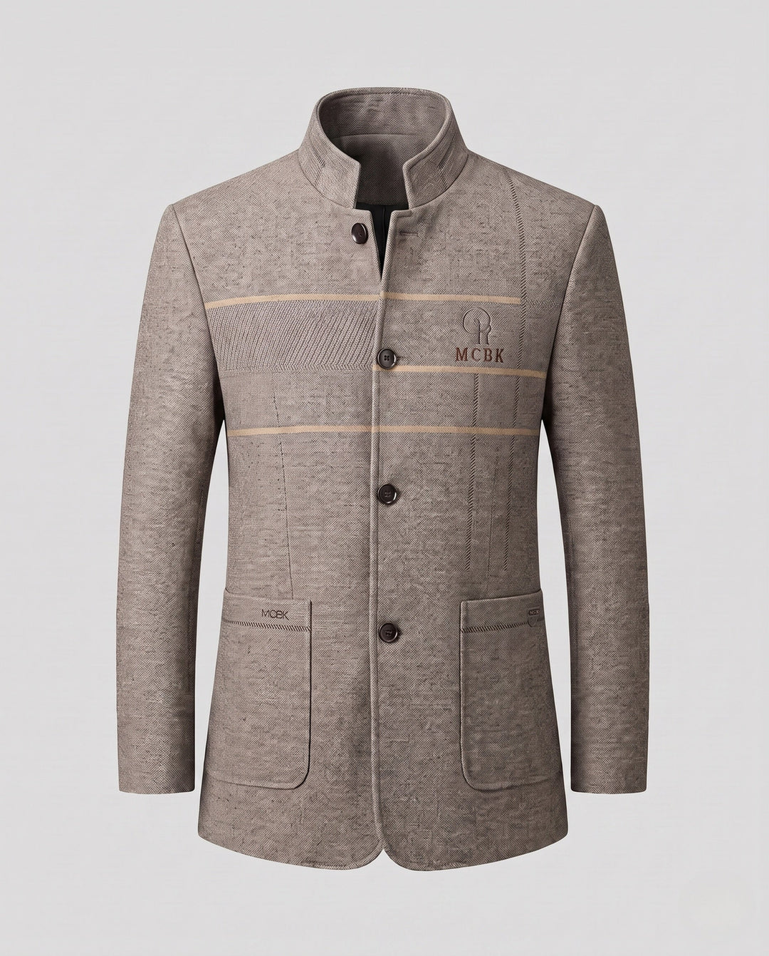 Eleganter Herren Mantel mit Stehkragen und cleaner Optik. Moderner Slim Fit für anspruchsvolle Herren.