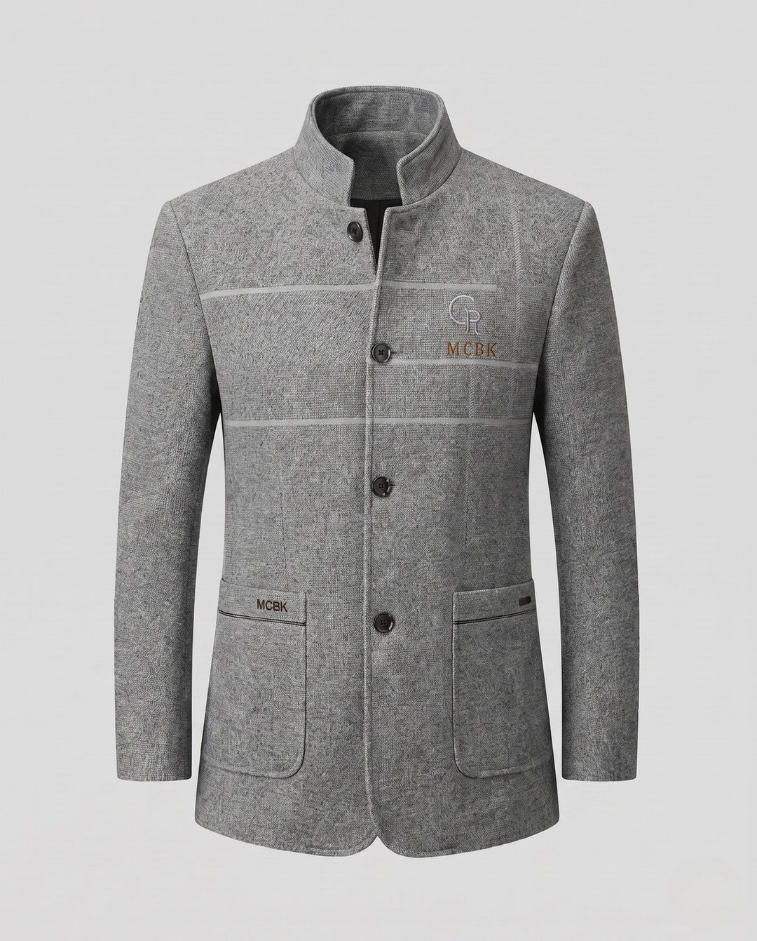 Klassischer Herren Mantel, Stehkragen, Slim Fit. Unverzichtbar für den stilbewussten Mann.
