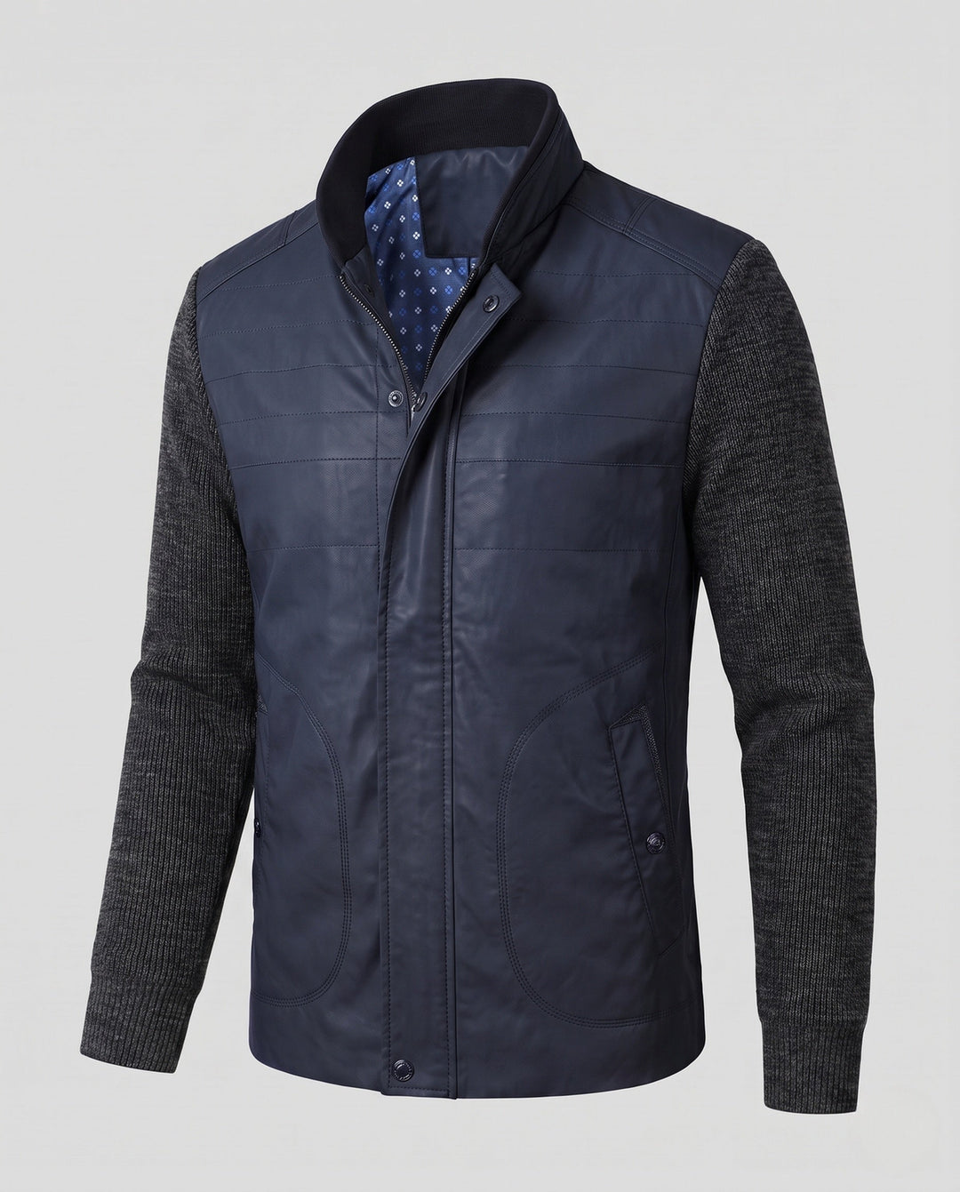 Moderne Herren Hybridjacke in schickem Design, vielseitig kombinierbar für einen stilvollen und komfortablen Auftritt.