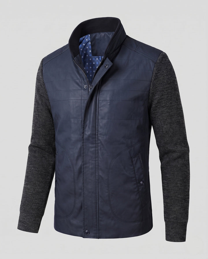 Moderne Herren Hybridjacke in schickem Design, vielseitig kombinierbar für einen stilvollen und komfortablen Auftritt.