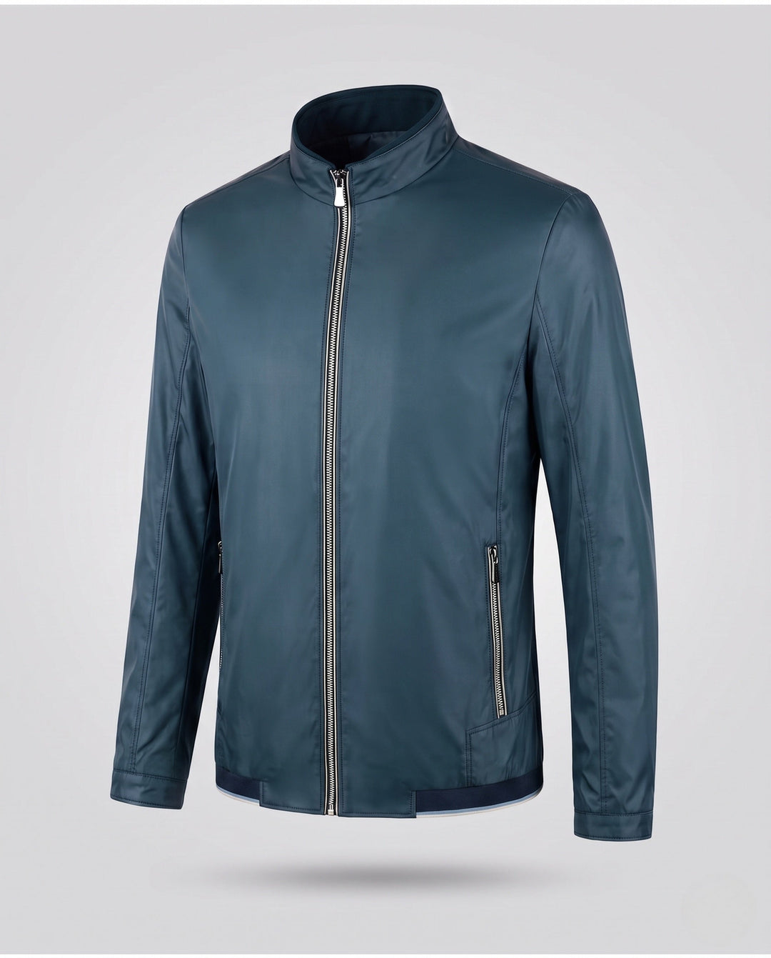 Herren Freizeitjacke, leicht & wasserabweisend. Stilvolle Übergangsjacke mit Stehkragen für Frühling und Herbst.