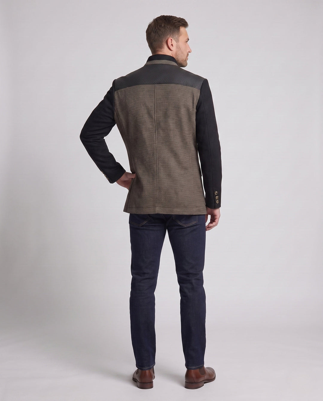 Hochwertige Herren Manteljacke, winddicht, mit Stehkragen. Ideal für XXL & XXXL. Stylische Außenbekleidung.