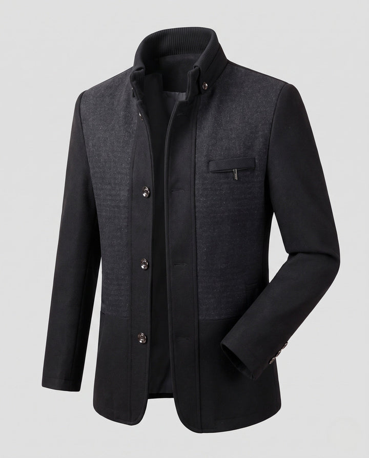 Stilvolle Herren Slim Fit Übergangsjacke mit Stehkragen. Perfekte Oberbekleidung für einen modernen und eleganten Look.
