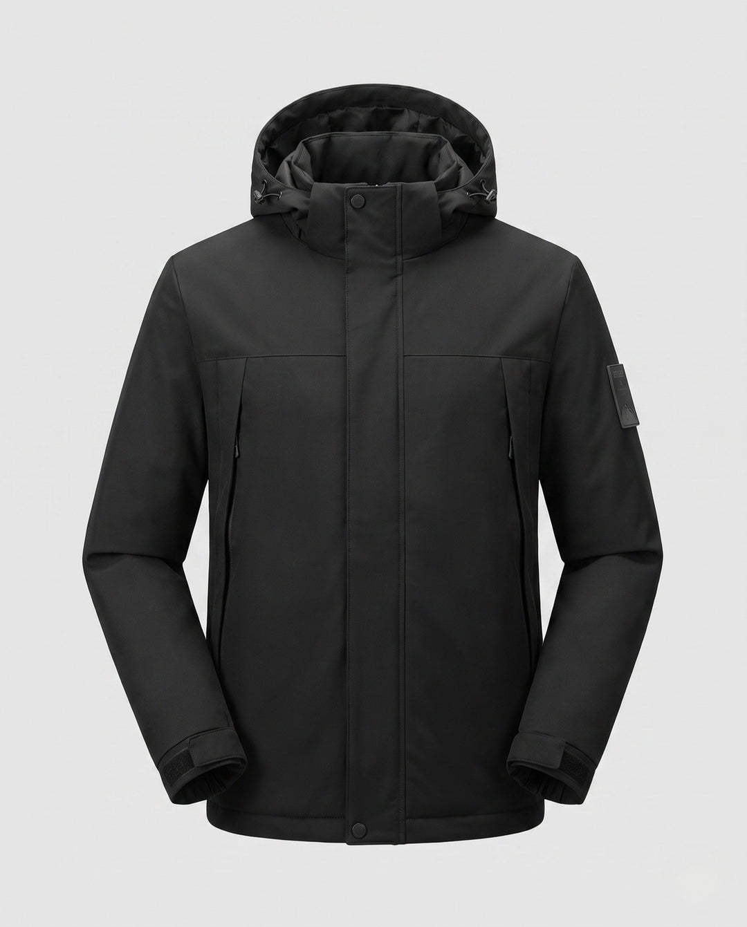 Bequeme Herren Softshell-Kapuzenjacke, atmungsaktiv und wärmend, perfekt für den Winter.