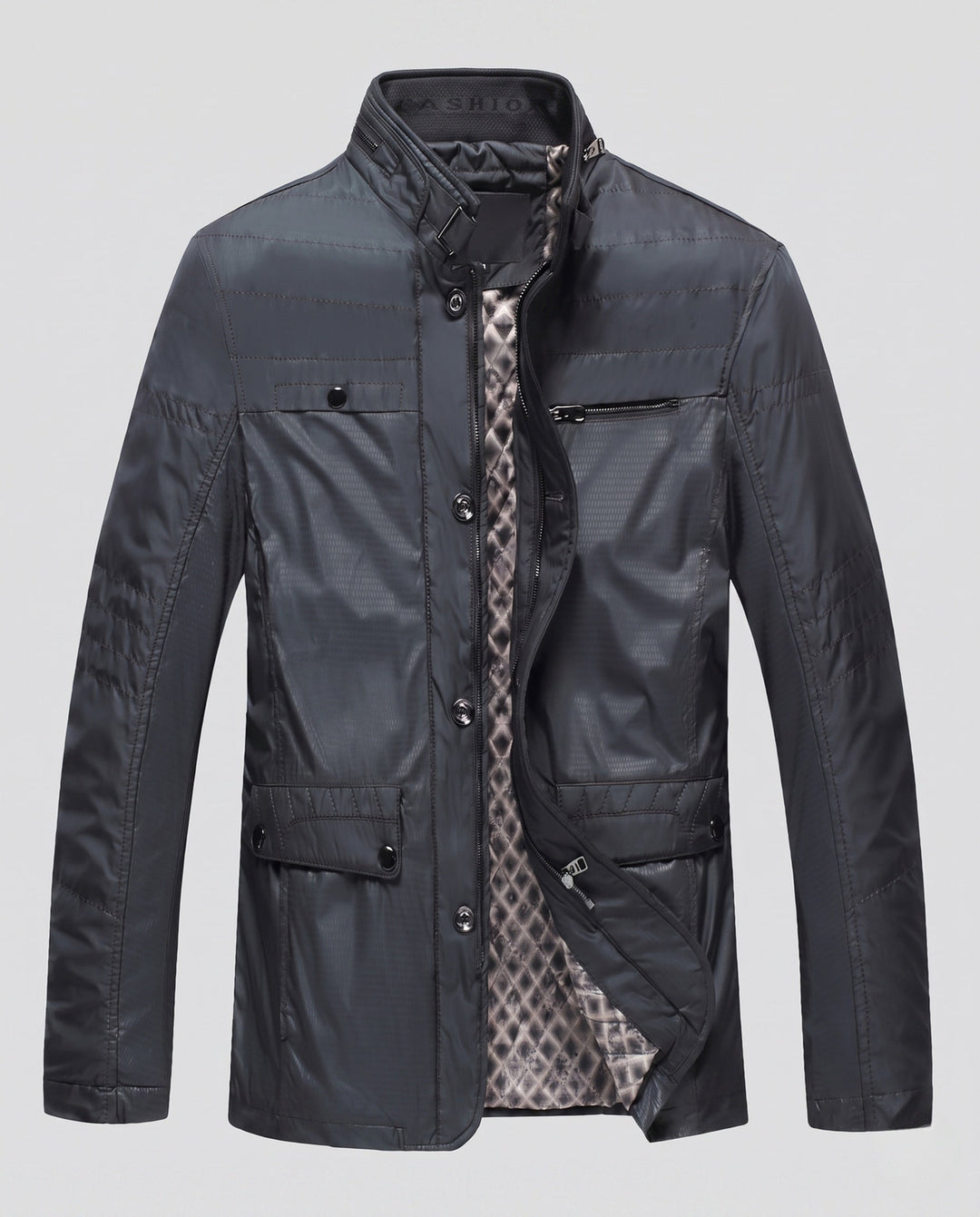 Robuste wasserabweisende Herren Outdoorjacke mit Stehkragen & Thermofutter für vielseitigen Einsatz.
