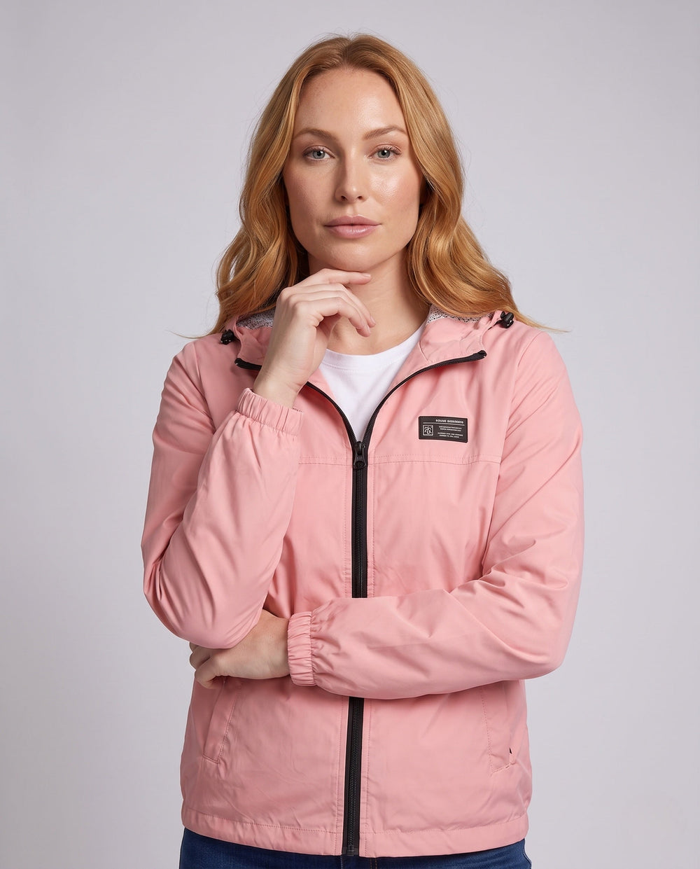 Damen Übergangsjacke: Sportlicher Windbreaker mit Kapuze, perfekt für Reisen, Freizeit und leichte Aktivitäten im Freien.
