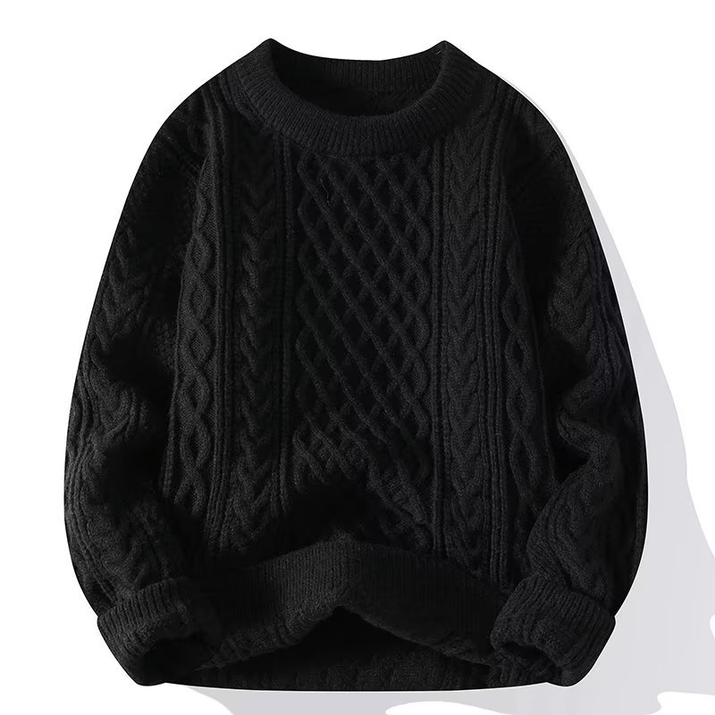 Komfortabler Damen Strickpullover im Zopfmuster-Look, ideal für elegante und lässige Frauenmode im Herbst/Winter.