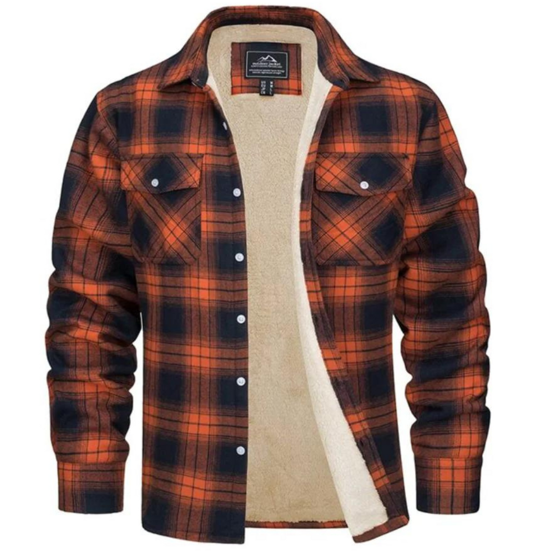 Unisex Fleecejacke mit klassischem Karomuster, ideal für kühle Tage und legere Freizeit-Looks.