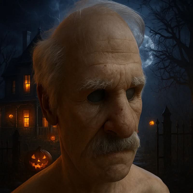 Gruselige, realistische Halloween-Maske, Unisex, waschbar & für Kostümpartys.