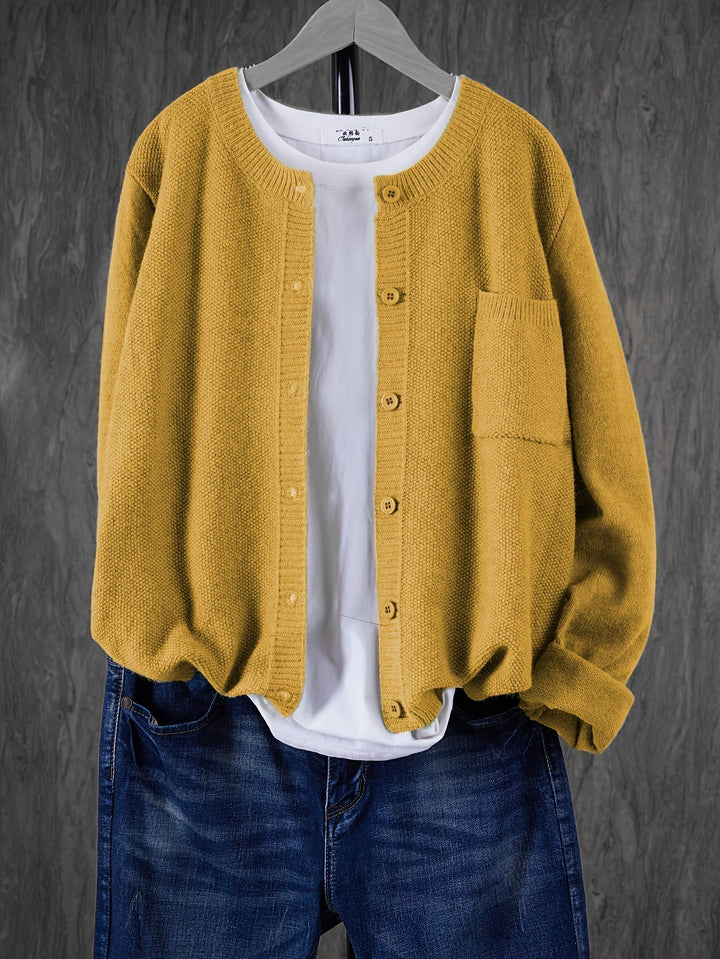 Praktischer Damen Cardigan für Alltagsmode, bequeme Passform für Komfort den ganzen Tag. Vielseitig.