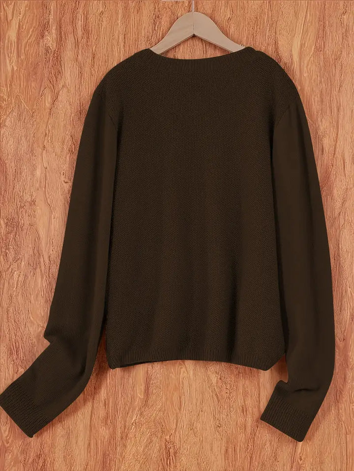 Ganzjährige Damen Strickjacke, locker geschnitten, bequeme Passform, perfekt für Komfort & Style.