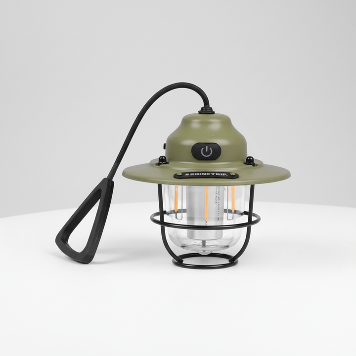 Campora Retro LED Outdoor Laterne. Perfektes Campingzubehör, aufladbar, schafft gemütliche Atmosphäre überall.