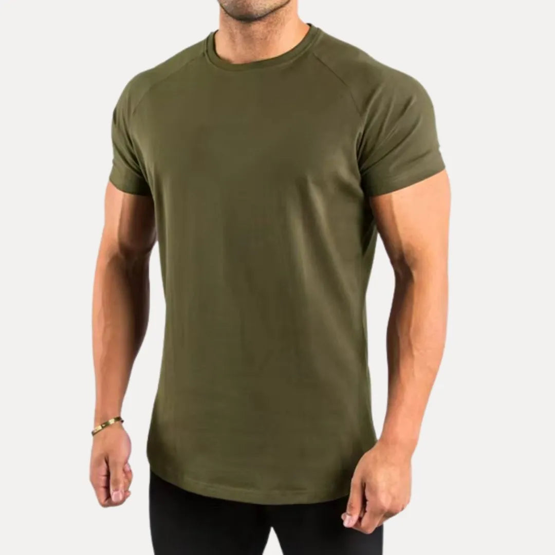 Hochwertiges Herren Basic Sportshirt, kurzarm, atmungsaktiv, für täglichen Gebrauch und intensive Workouts.