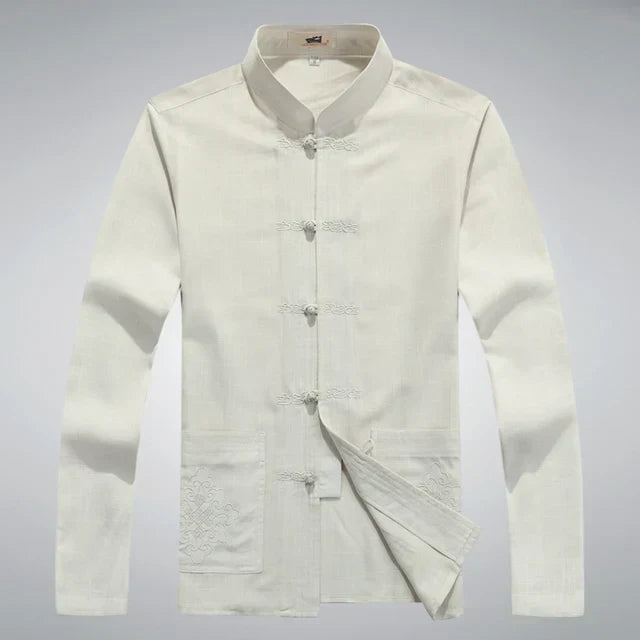 Modernes Herren Freizeit-Set, elegantes Patch Design, bequemer Kimono-Stil, Loungewear.