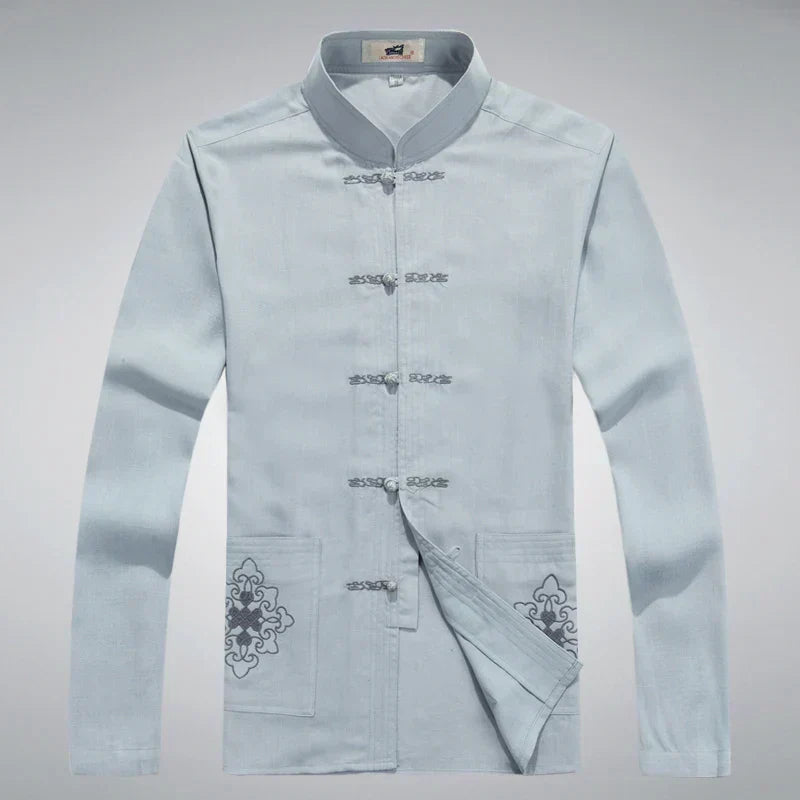 Stylisches Herren Zweiteiler mit Patch Design, Japan-Stil, perfekt für Freizeit & Loungewear.