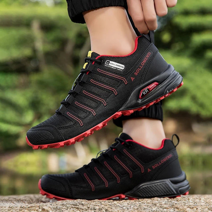 Komfortable Herrenschuhe für Trekking, atmungsaktiv und all-terrain-geeignet für jedes Abenteuer.